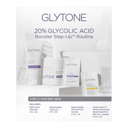 Glytone Glycolic Acid Step-Up Routine 20% Dry Skin on white background