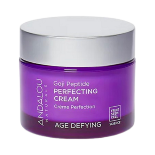 Andalou Naturals Goji Peptide Perfecting Cream on white background