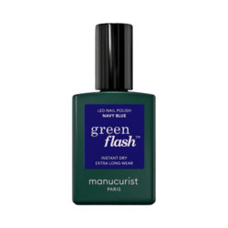 Green Flash - Navy Blue on white background
