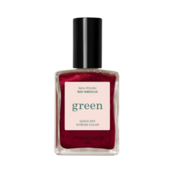 Green Flash - Red Hibiscus on white background