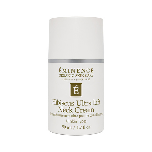 Eminence Organics Hibiscus Ultra Lift Neck Cream on white background