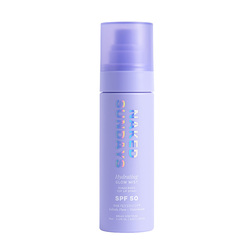 Hydrating Glow Mist Sunscreen Top Up Spray SPF50 on white background