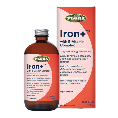 Flora Iron+ Liquid on white background