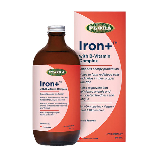 Flora Iron+ Liquid on white background