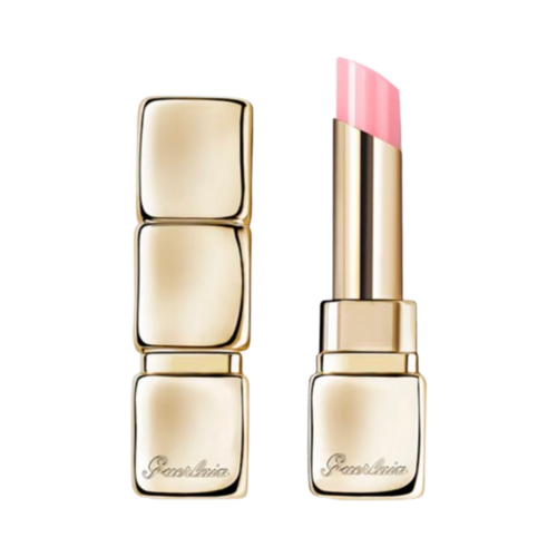 Guerlain KissKiss Shine Bloom Lipstick - Blossom Glow 129 on white background