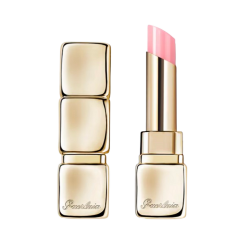 Guerlain KissKiss Shine Bloom Lipstick - Blossom Glow 129 on white background