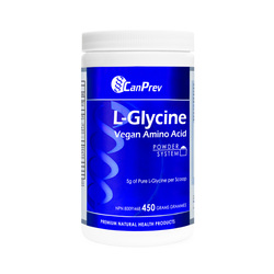 L-Glycine Powder on white background