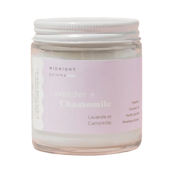 Lavender + Chamomile Body Scrub on white background