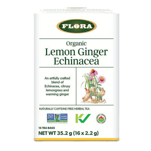 Flora Lemon Ginger Echinacea on white background