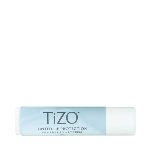 TiZO Lip Protection Tinted SPF 45 on white background