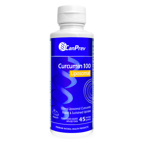 CanPrev Liposomal Curcumin 100 - Peach on white background
