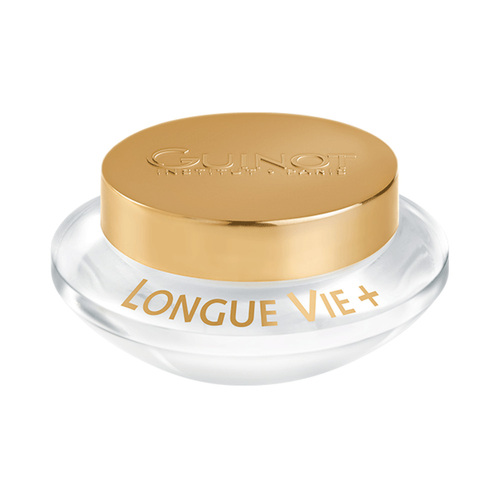 Guinot Longue Vie + Cream on white background