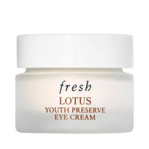 Fresh Lotus Youth Preserve Depuffing Eye Cream on white background