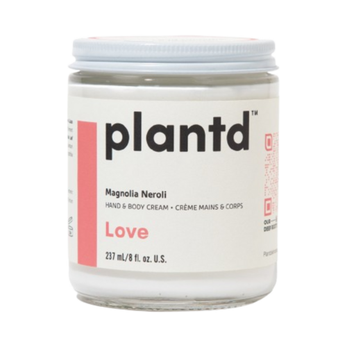 Plantd Skincare Love Magnolia Neroli Hand and Body Cream on white background