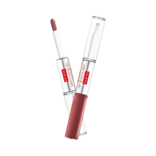 Pupa Made To Last Lip Duo - 001 Hot Coral on white background