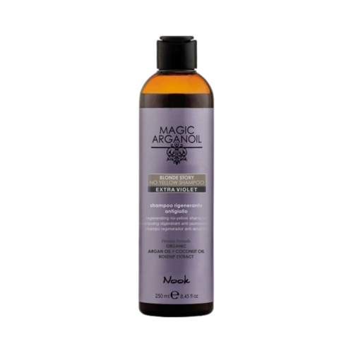 Nook Magic Argan Oil Blonde Story No Yellow Shampoo, 237ml/8 fl oz Nook Magic Argan Oil Blonde Story No Yellow Shampoo on white background