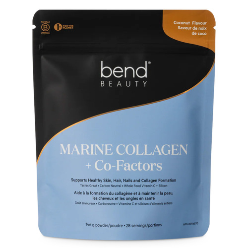 Bend Beauty Marine Collagen + Co-Factors Strawberry, 146g/5.15 oz Bend Beauty Marine Collagen + Co-Factors Coconut on white background