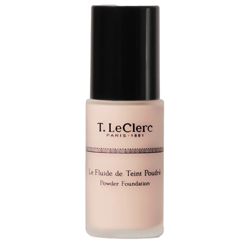 T LeClerc Matte Fluid Foundation 01 - Ivoire Mat on white background