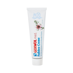 Med Deodorant Foot Cream on white background
