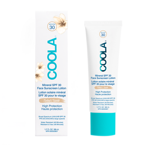 Coola Mineral Face SPF 30 Matte Tint on white background