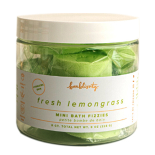 Bonblissity Mini Bath Fizzies - Fresh Lemongrass, 226g/8 oz