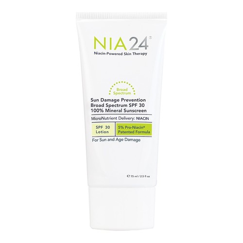 NIA24 Sun Damage Prevention 100% Mineral Sunscreen SPF30 on white background