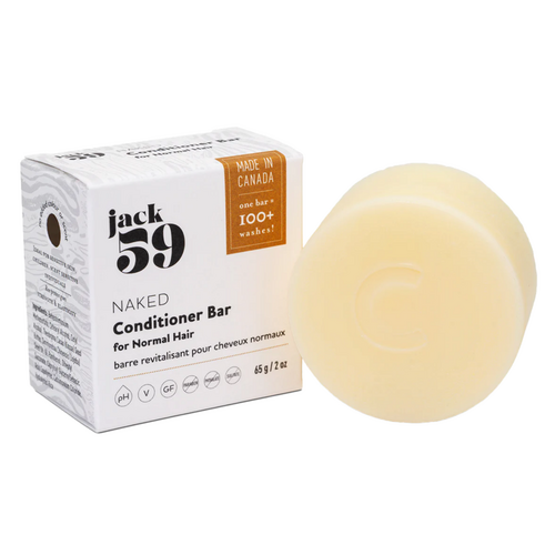 jack 59 Naked (unscented) Conditioner Bar on white background
