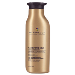 Nano Works Gold Shampoo on white background