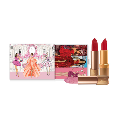 Karen Murrell Natural Lipstick Gift Set Trio - Reds on white background