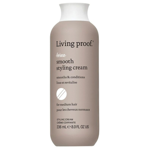 Living Proof No Frizz Smooth Styling Cream on white background