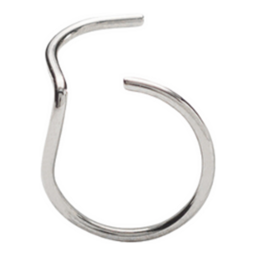 Blomdahl Nose Ring, Right - Natural Titanium (8mm), 1 piece