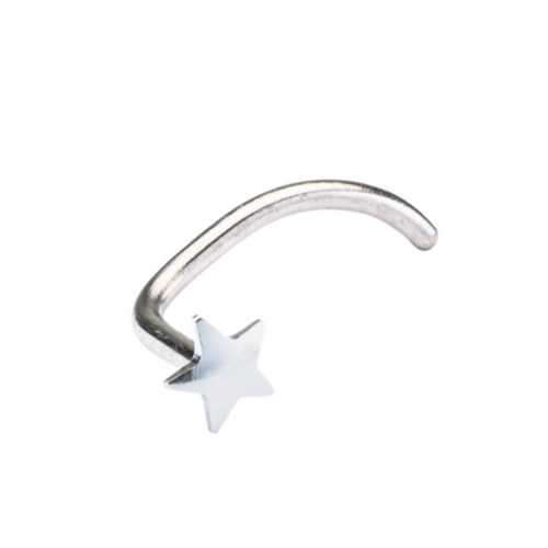 Blomdahl Nose Star - Silver Titanium (Curved Shape Pin) (3mm), 1 piece