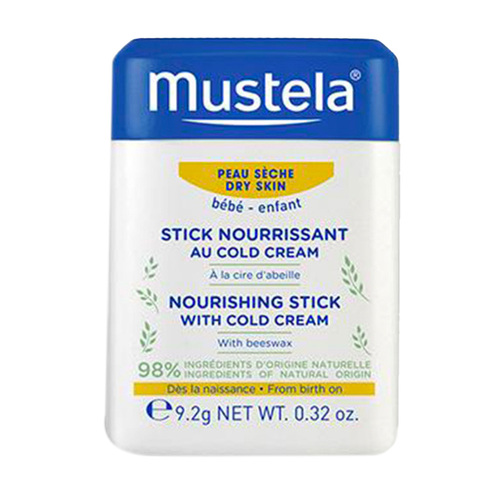 Mustela Nourishing Stick with Cold Cream on white background