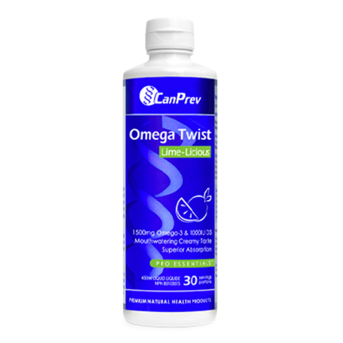 CanPrev Omega Twist - Lime-Licious, 450ml/15.22 fl oz