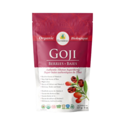 Organic Tibetan Goji Berries on white background