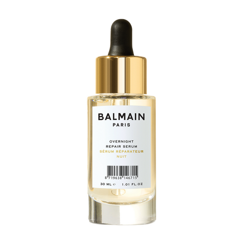 BALMAIN Paris Hair Couture Overnight Repair Serum on white background