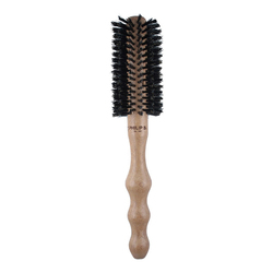 Round Hairbrush, Polished Mahogany Handle - Large (65mm)