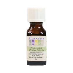 Peppermint Oil on white background