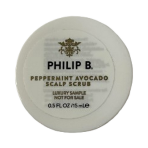 Philip B Botanical Peppermint Avocado Scalp Scrub, 15ml/0.51 fl oz Naturally Yours Philip B Botanical Peppermint Avocado Scalp Scrub on white background