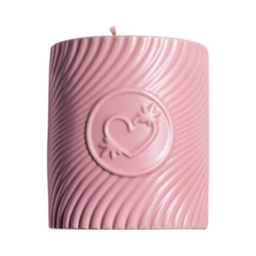 High on Love Pink Massage Candle Litchi Martini on white background