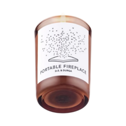 Portable Fireplace Candle on white background