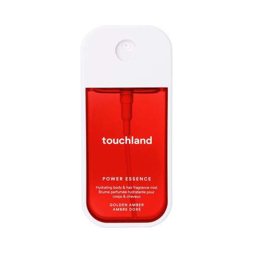 Touchland Power Essence Body and Hair Fragrance Mist - Golden Amber on white background
