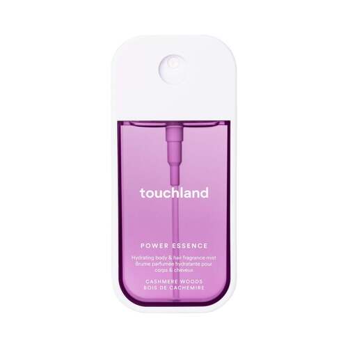Touchland Power Essence Body and Hair Fragrance Mist - Cashmere Woods, 60ml/2.03 fl oz Touchland Power Essence Body and Hair Fragrance Mist - Cashmere Woods on white background