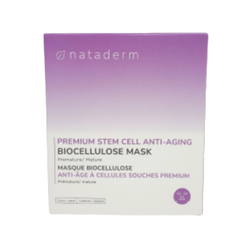 Premium Stem Cell Anti-Aging Biocellulose Mask on white background