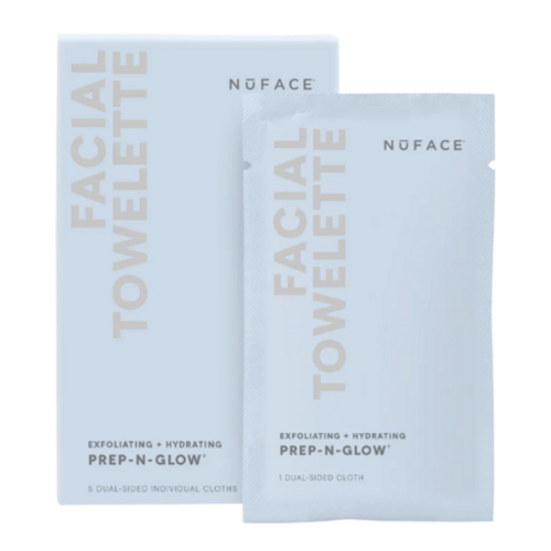 NuFace Prep-N-Glow Dual-Sided Cloths on white background