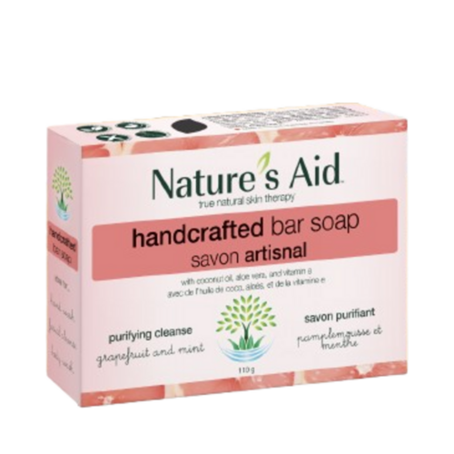 Natures Aid Purifying Soap Bar - Grapefruit on white background