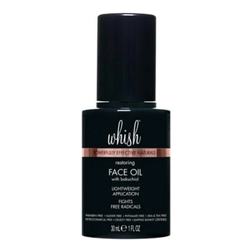 Whish Restoring Face Oil with Bakuchiol on white background