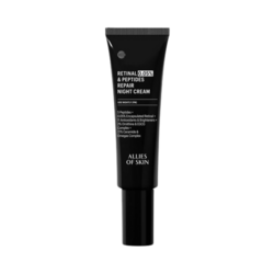 Retinal 0.05% and Peptides Repair Night Cream on white background