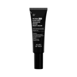Retinal 0.1% and Peptides Advanced Repair Night Cream on white background