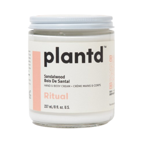 Plantd Skincare Ritual Sandalwood Hand and Body Cream on white background